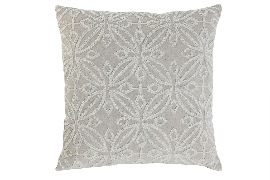 COJIN ALGODON 45X45 490 GR.BORDADO CRUDO