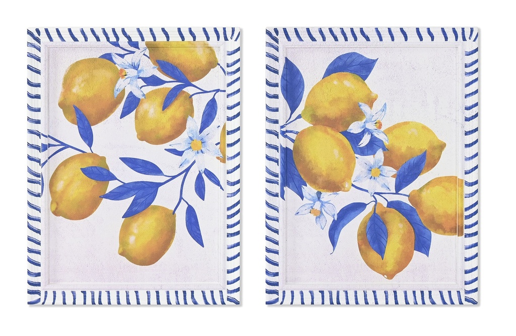 Cuadro de MDF con limones, 2 diseños surtidos
