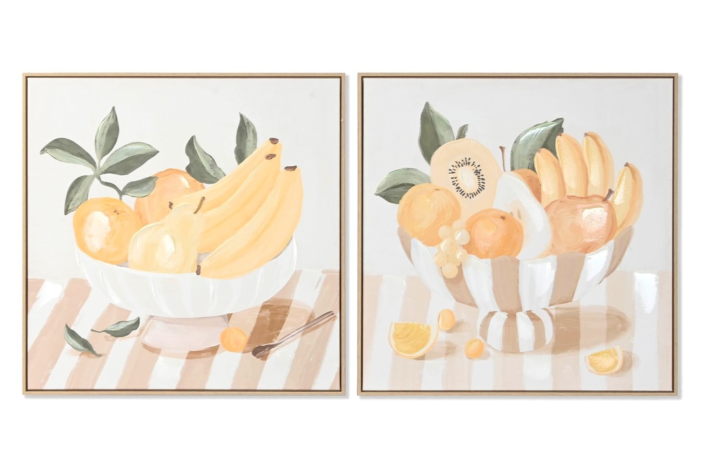 Cuadro de lienzo con frutero 3D, 2 diseños surtidos