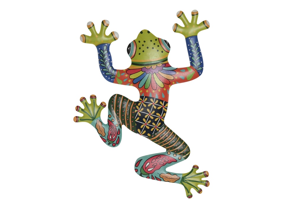 DECORACION PARED METAL RANA MATE