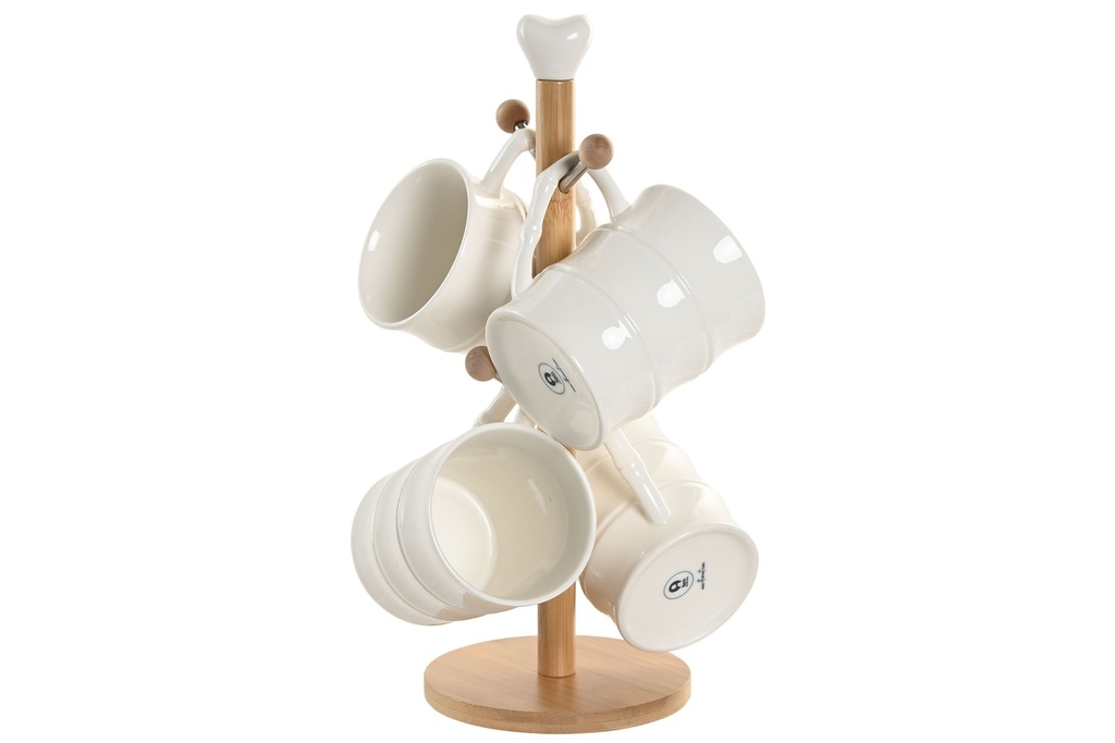 MUG SET 4 PORCELANA BAMBU 350 ML