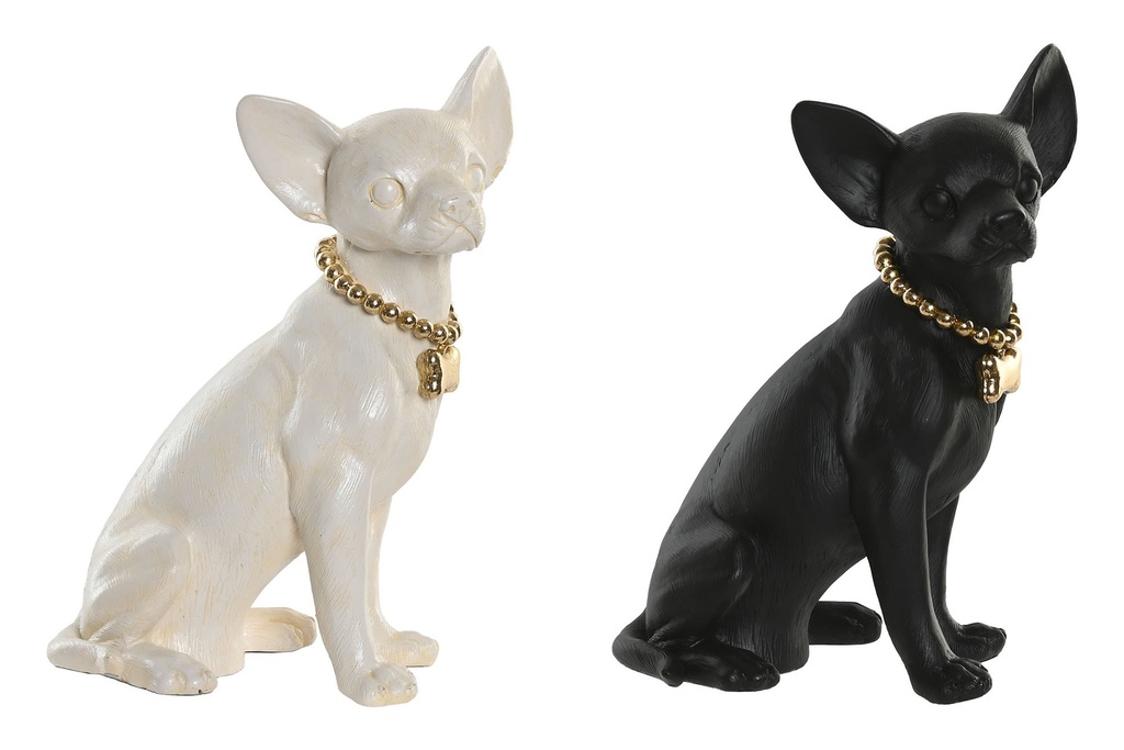 FIGURA RESINA PERRO DORADO 2 SURTIDOS