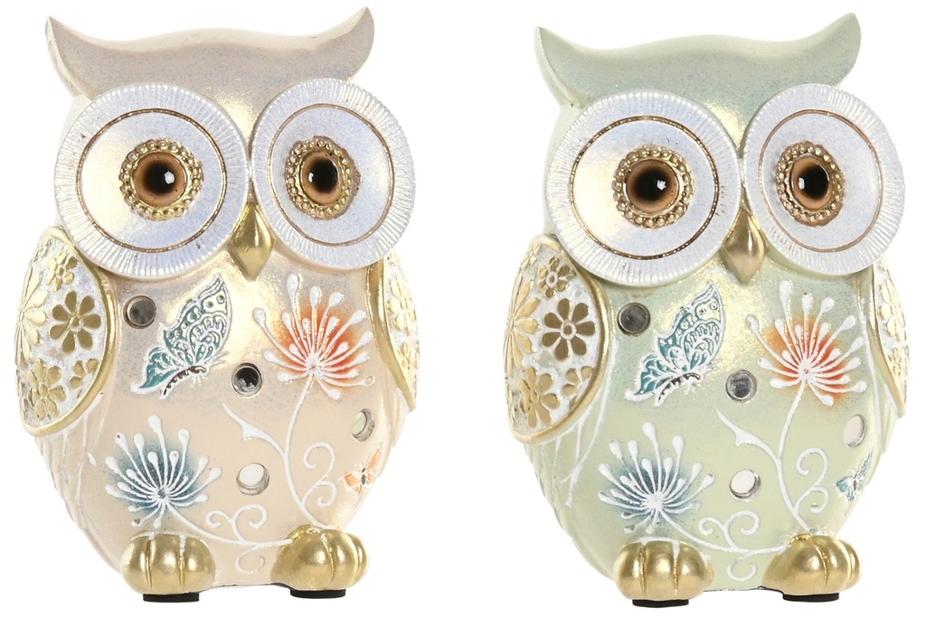 Figura de resina con búho, 2 diseños surtidos
