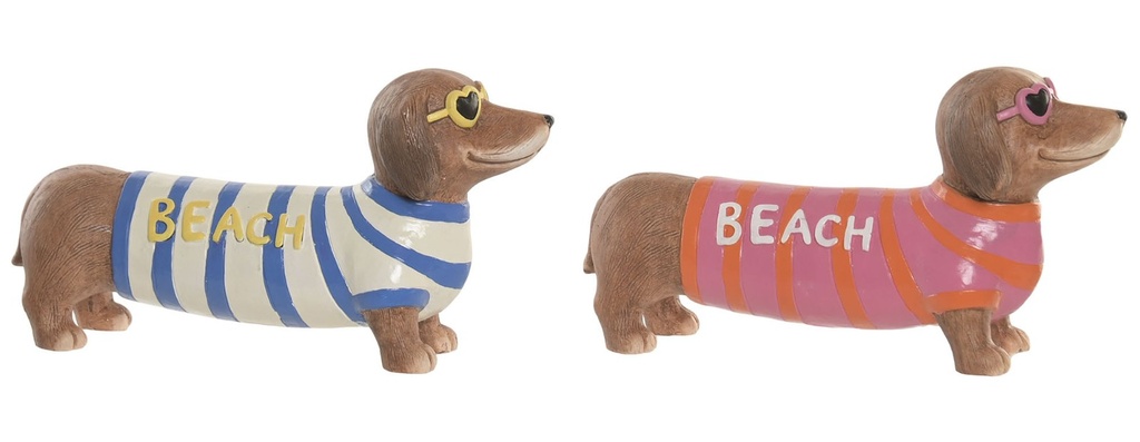 Figura de magnesia con perro, 2 diseños surtidos