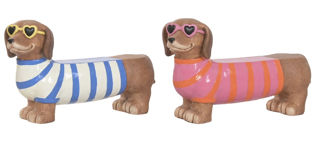 Figura de magnesia con perro, 2 diseños surtidos