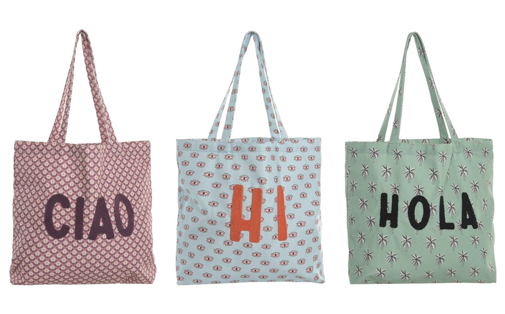 Bolsa de canvas, 3 diseños surtidos