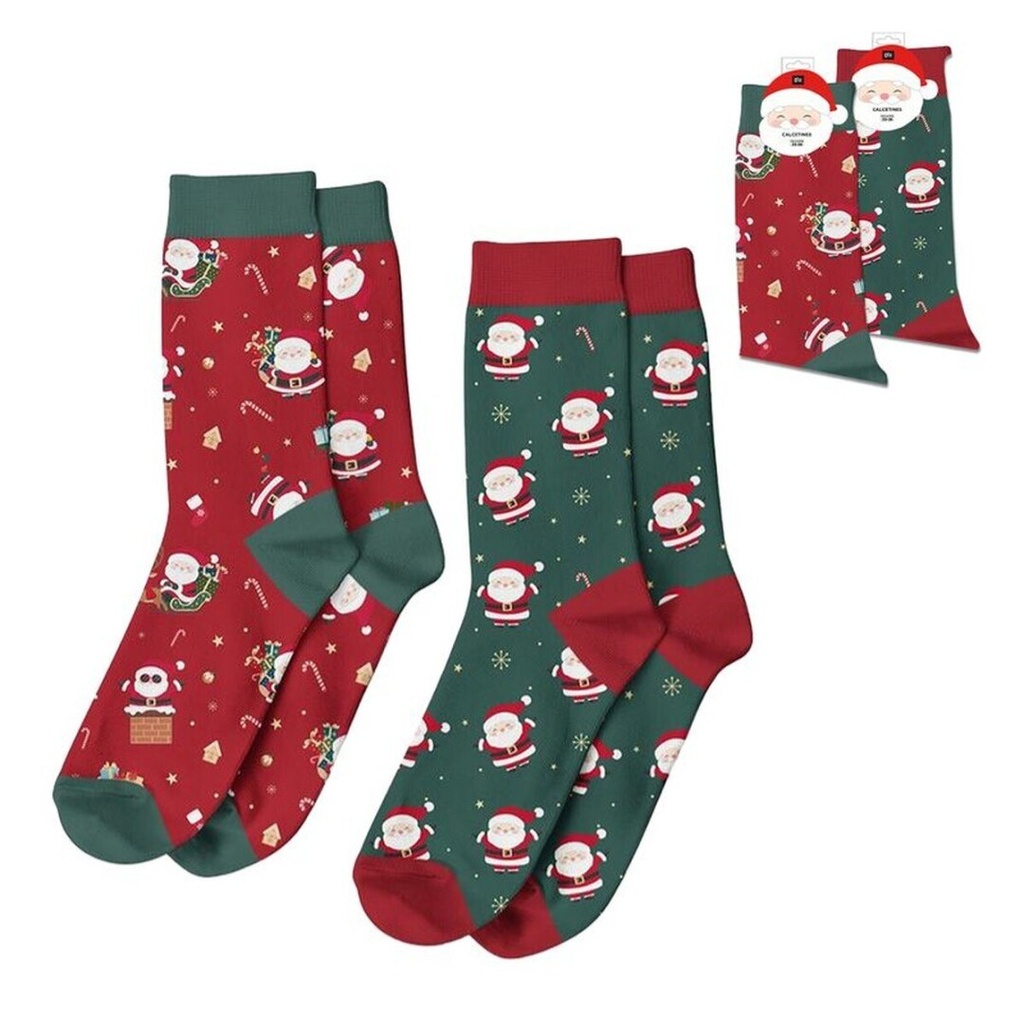 Calcetines de Papá Noel, 2 diseños surtidos