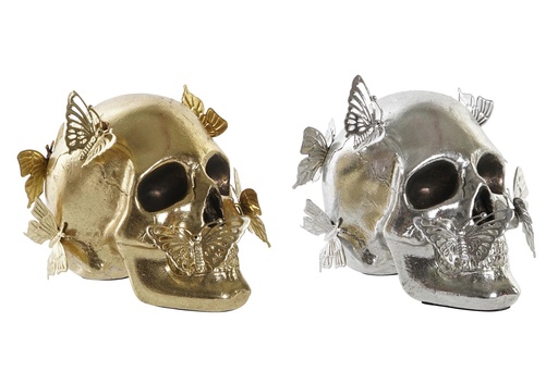 [92087] Figura de resina de calavera, 2 diseños surtidos