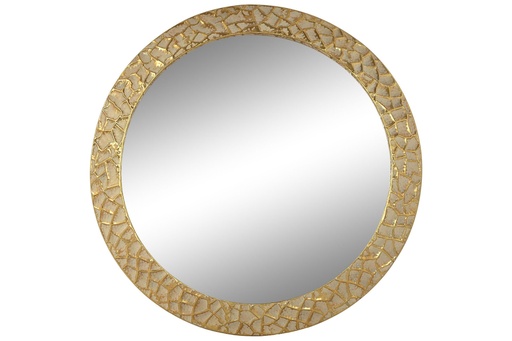 [96783] ESPEJO METAL CRISTAL DORADO