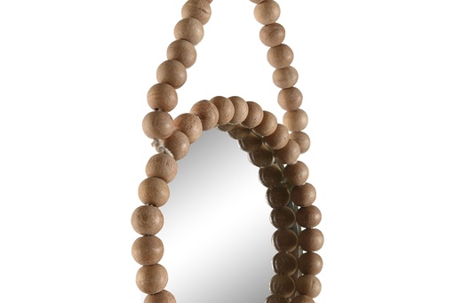 [98098] Espejo (set de 3) de madera y cristal con bolitas