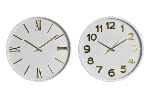 [98112] Reloj de pared de PVC, 2 diseños surtidos