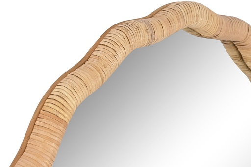 [98356] ESPEJO RATAN CRISTAL 80X80 NATURAL