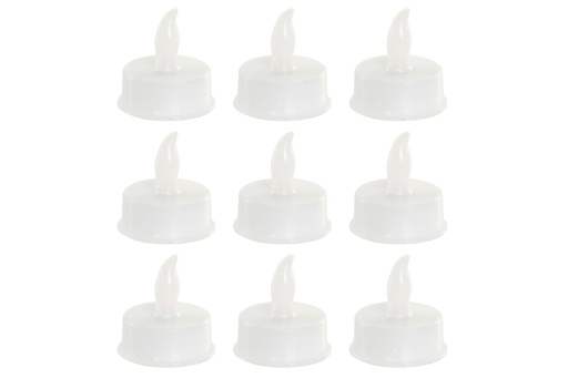 [98371] VELA LED SET 9 PVC BLANCO