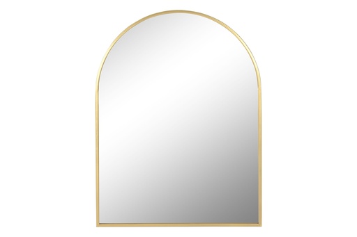 [98376] Espejo de hierro y cristal con forma de ventana, dorado