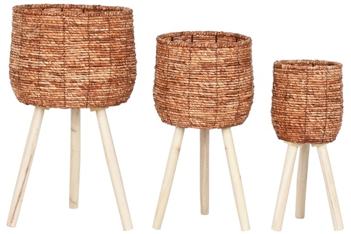 [99476] Macetero de fibra de madera, natural, grande