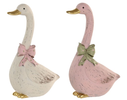 [99686] Figura de resina con pato, 2 diseños surtidos