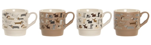 [99853] Mug de porcelana con perros, 4 diseños surtidos