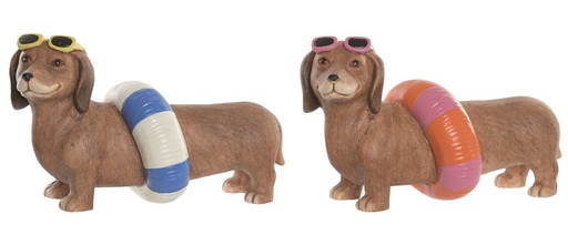 [99861] Figura de magnesia con perro, 2 diseños surtidos