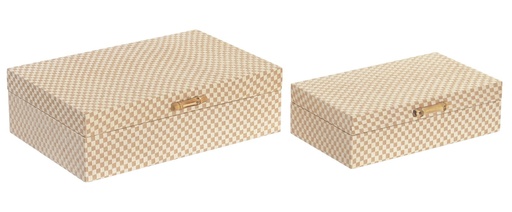 [100008] Caja de madera, beige, pequeña