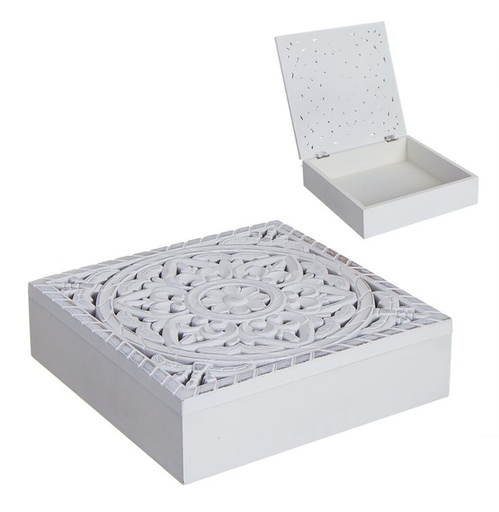 [100578] Caja tallada, blanco