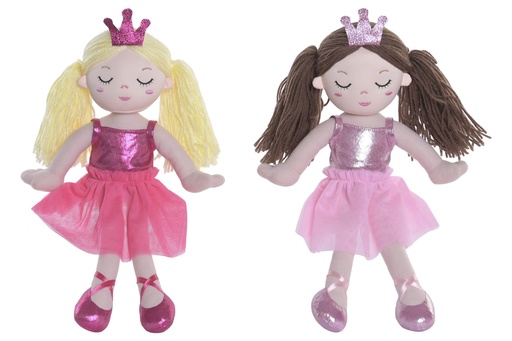 [100625] Muñeca de poliéster, princesa, 2 diseños surtidos